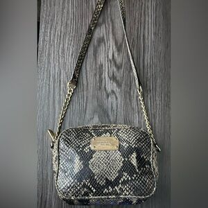 Michael Kors Snakeskin Crossbody Bag Neutral Python Print Mini Purse -  6.75”L